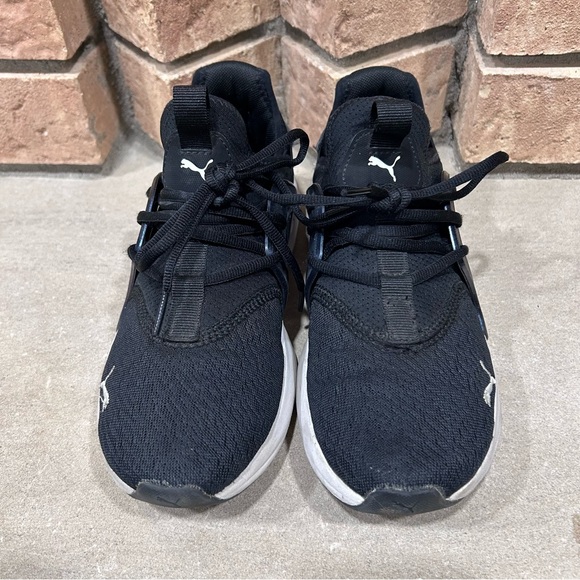 Puma Softride Enzo Nova Shine Running 377917 01 Shoes Black/White Women size 8.5 - Picture 2 of 6